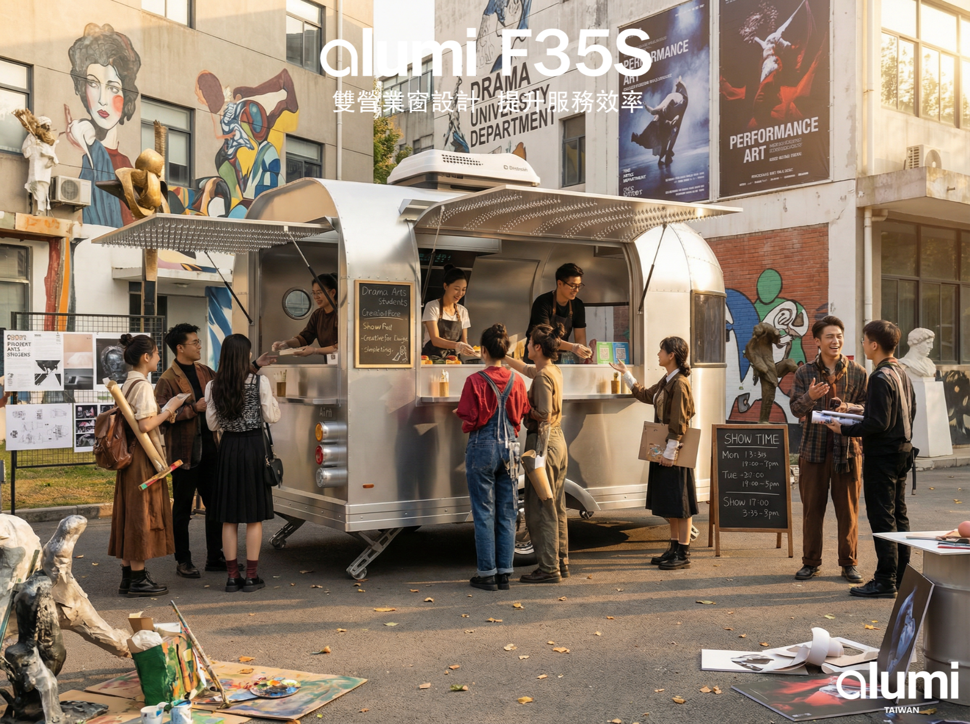 alumi 餐車 餐車情境圖｜台灣製造